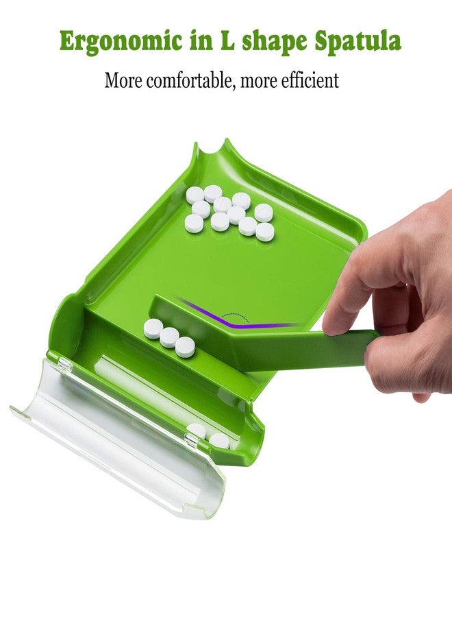 Medarchitect Right Hand Pill Counting Tray with Spatula (Light Green - L Shape) - Image 4